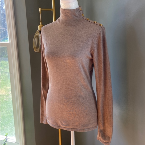 NWOT Taupe Turtleneck - Picture 2 of 6